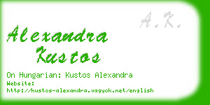 alexandra kustos business card